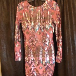 Pink sequin dress NWOT Never worn Great condition
